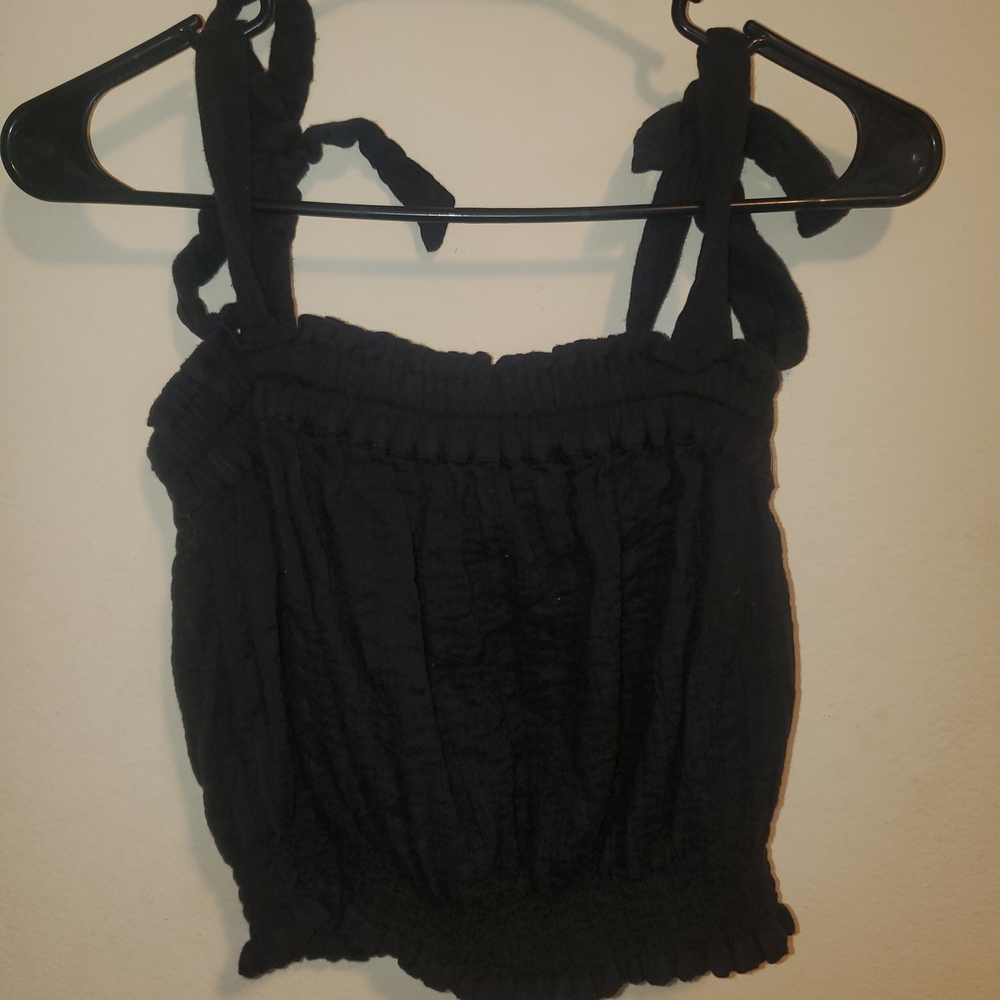 Rip Curl Black Crinkle Tank Top